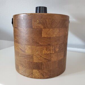 Vintage Irvinware USA Faux Wood Ice Bucket